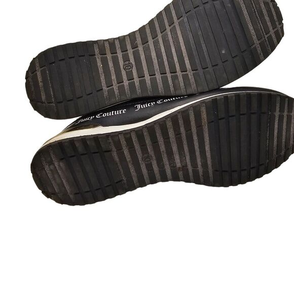 JUICY COUTURE Sneakers Womens Size 10 Bellamy Black Rhinestone Shoes Walking - Picture 11 of 12